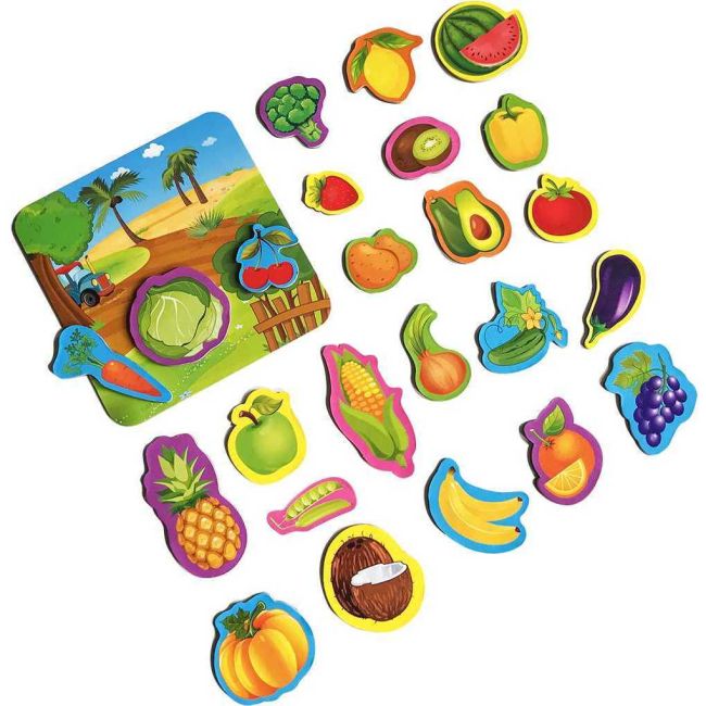 Set magnetic Fructe si Legume cu Plansa magnetica inclusa, 24 piese Roter Kafer RK2090-06 BBJRK2090-06_Initiala