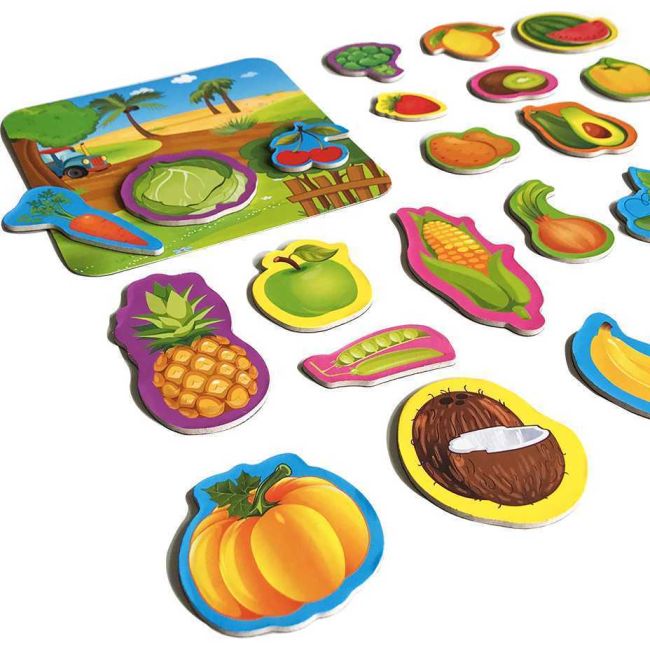 Set magnetic Fructe si Legume cu Plansa magnetica inclusa, 24 piese Roter Kafer RK2090-06 BBJRK2090-06_Initiala
