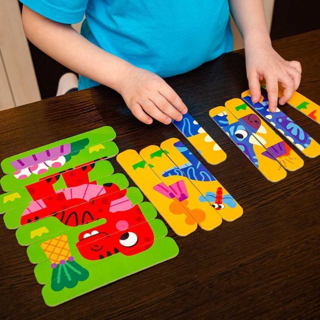 Set puzzle-uri din betisoare Dinozauri, 16 piese Roter Kafer RK1090-02 BBJRK1090-02_Initiala
