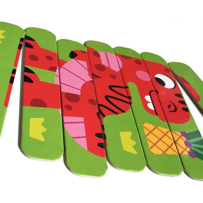 Set puzzle-uri din betisoare Dinozauri, 16 piese Roter Kafer RK1090-02 BBJRK1090-02_Initiala