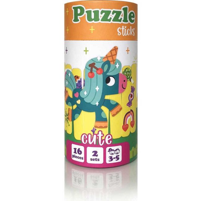 Set puzzle-uri din betisoare Lama si Unicorn, 16 piese Roter Kafer RK1090-01 BBJRK1090-01_Initiala