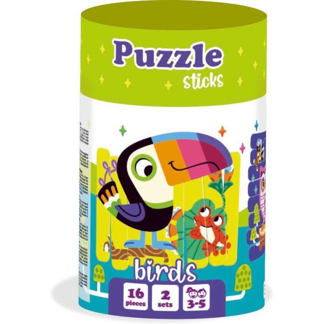 Set puzzle-uri din betisoare Pasari, 16 piese Roter Kafer RK1090-04 BBJRK1090-04_Initiala