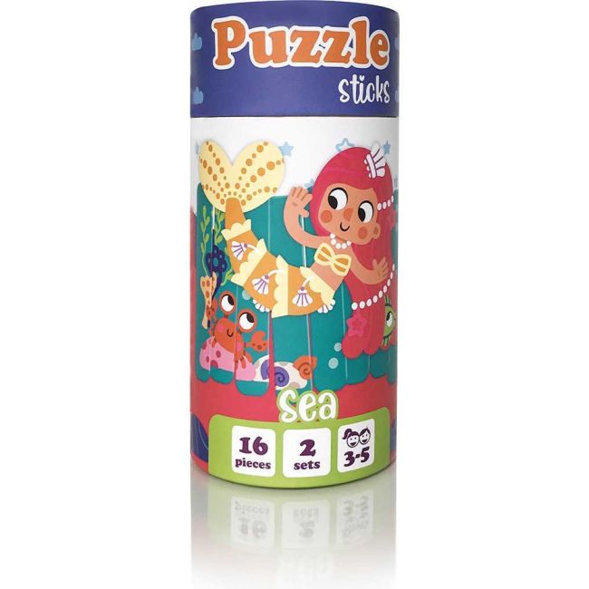 Set puzzle-uri din betisoare Sirena si Calut de mare, 16 piese Roter Kafer RK1090-03 BBJRK1090-03_Initiala