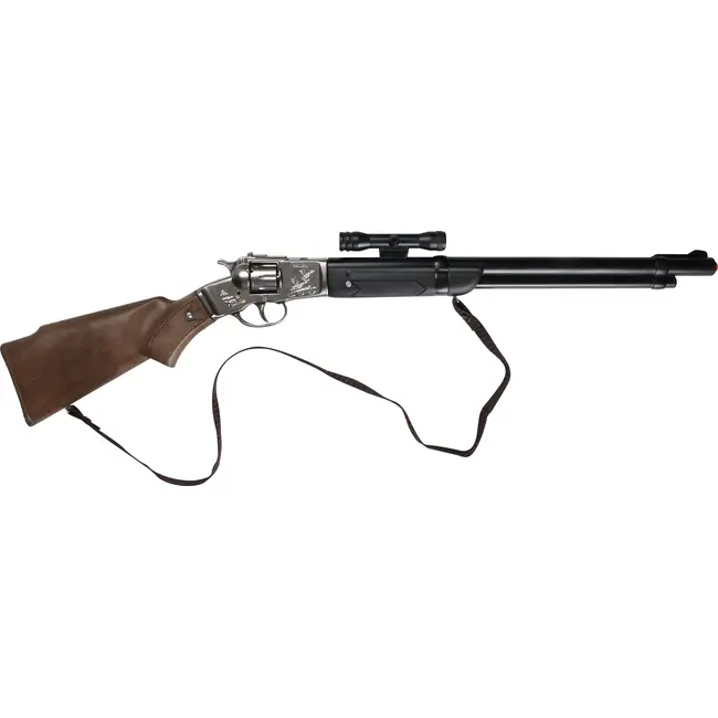 GONHER Pusca Cowboy cu doua tevi si luneta 8 capse VRNGH3104/0