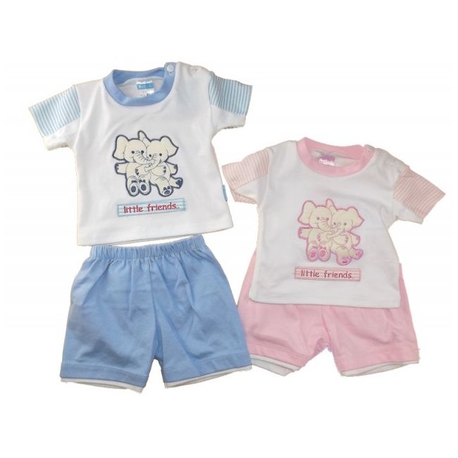 Costumas pentru bebelusi - Little friends - DEA7242.3-6 luni.Roz