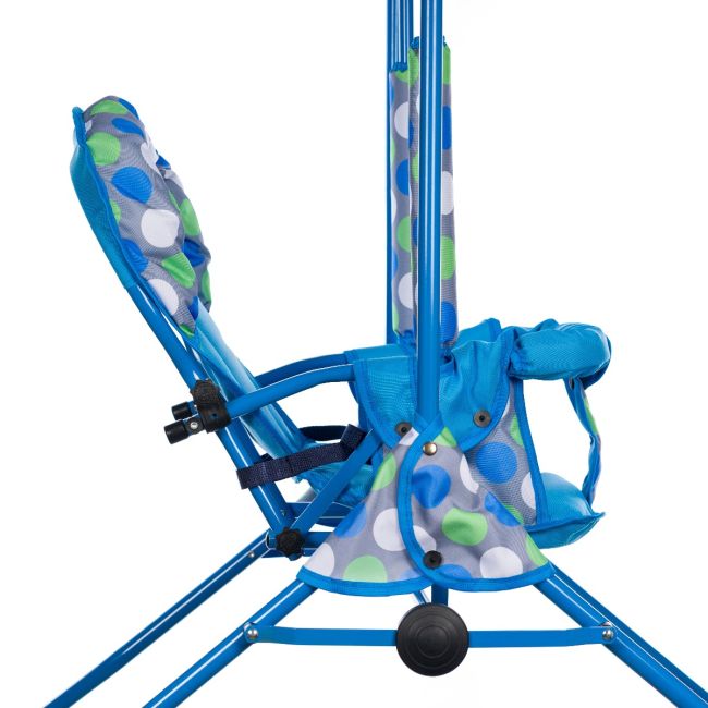 Leagan pentru copii, Top Kids, cu spatar reglabil, Blue Dots KRT4117ATH3BD