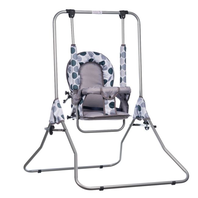Leagan pentru copii, Top Kids, cu spatar reglabil, Grey Dots KRT4117ATH3GD