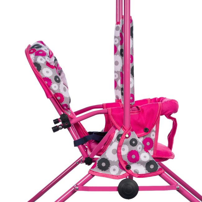 Leagan pentru copii, Top Kids, cu spatar reglabil, Pink Flowers KRT4117ATH3PF