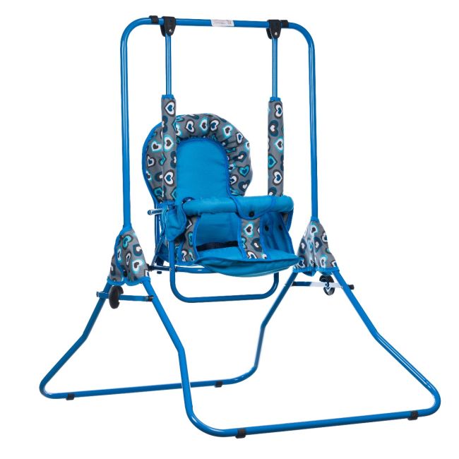 Leagan pentru copii, Top Kids, pentru interior si exterior, Blue Hearts KRT4100ATH2BH