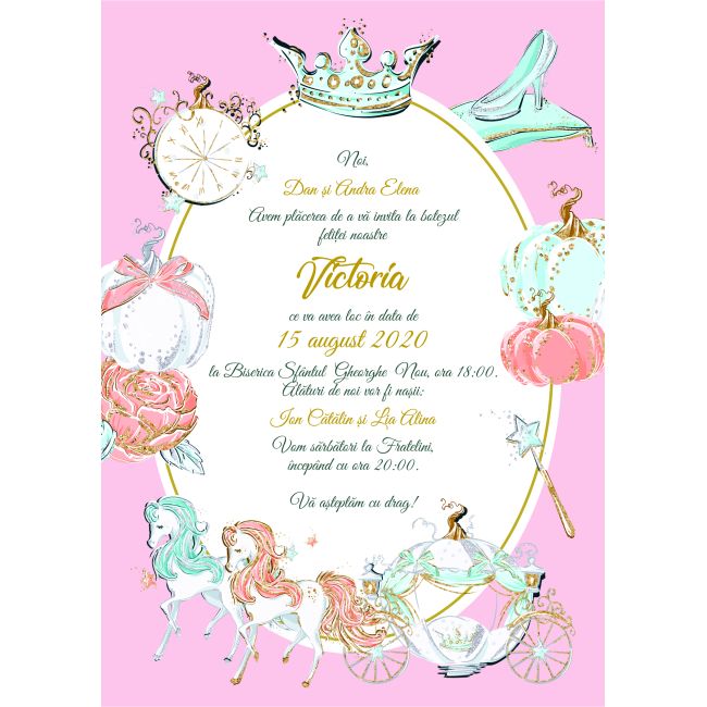 Invitatie de botez Cenusareasa - SHYFL012