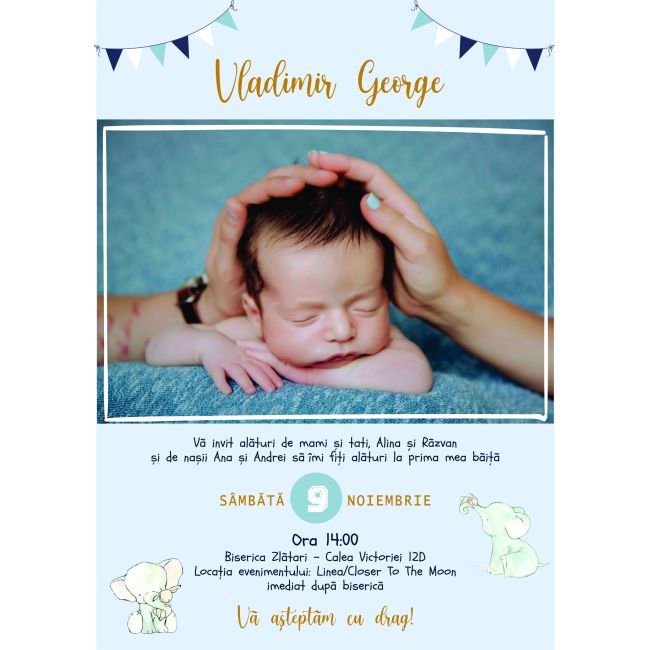 Invitatie de botez Poza - SHYFL021