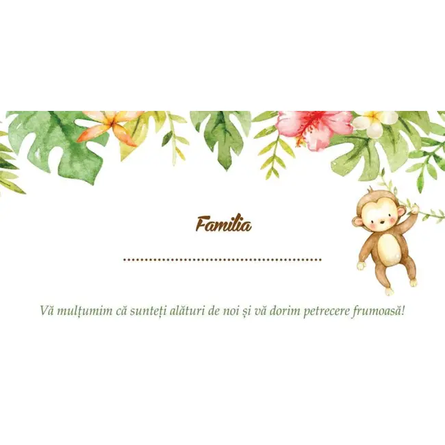 Place card Jungle - SHYFL052
