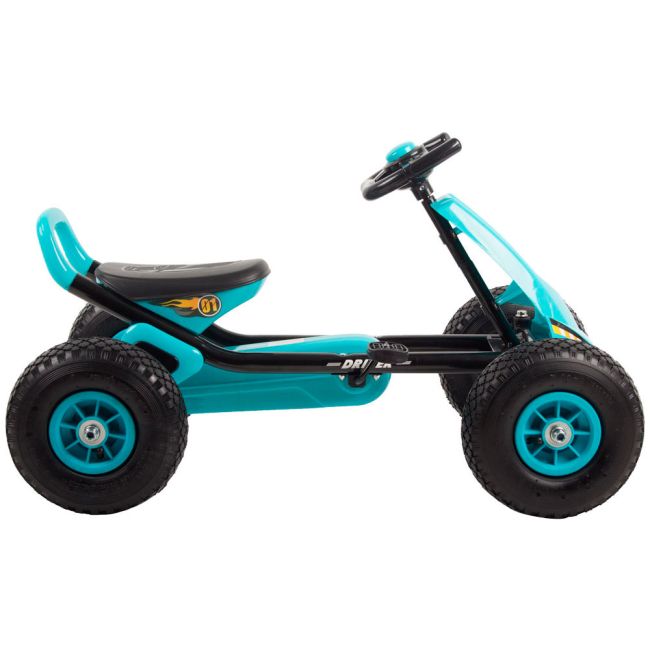 Kart cu pedale si roti gonflabile Driver Kidscare Albastru SUPKC_D01_albastru