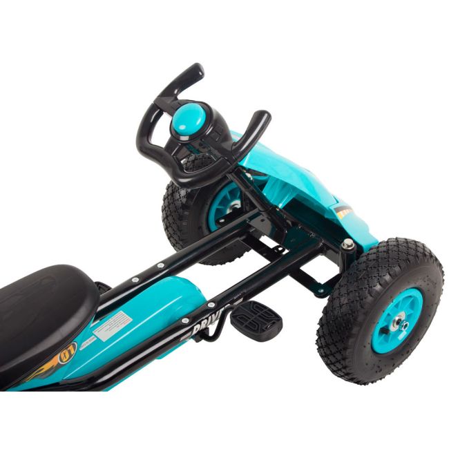 Kart cu pedale si roti gonflabile Driver Kidscare Albastru SUPKC_D01_albastru