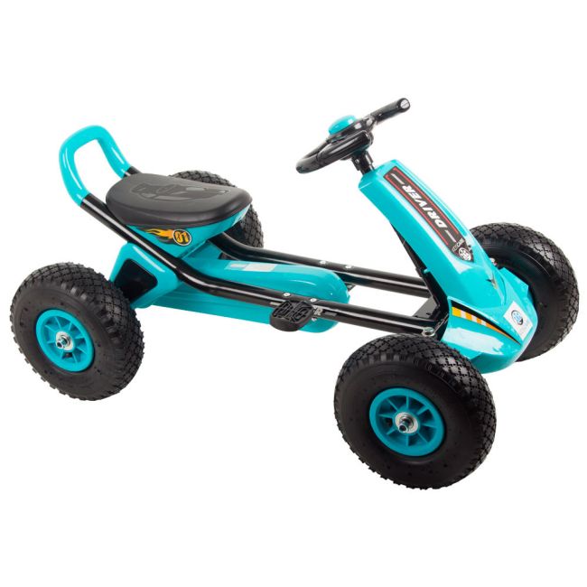 Kart cu pedale si roti gonflabile Driver Kidscare Albastru SUPKC_D01_albastru