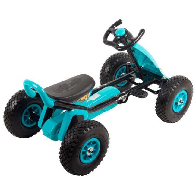 Kart cu pedale si roti gonflabile Driver Kidscare Albastru SUPKC_D01_albastru