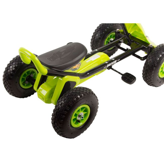 Kart cu pedale si roti gonflabile Driver Kidscare Verde SUPKC_D01_verde