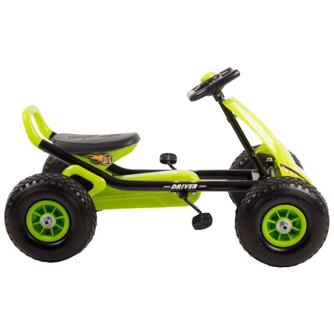 Kart cu pedale si roti gonflabile Driver Kidscare Verde SUPKC_D01_verde