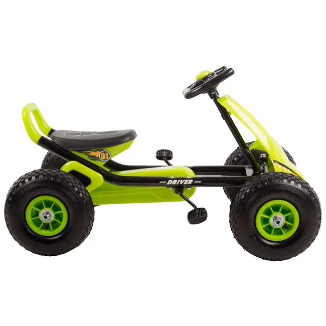 Kart cu pedale si roti gonflabile Driver Kidscare Verde SUPKC_D01_verde