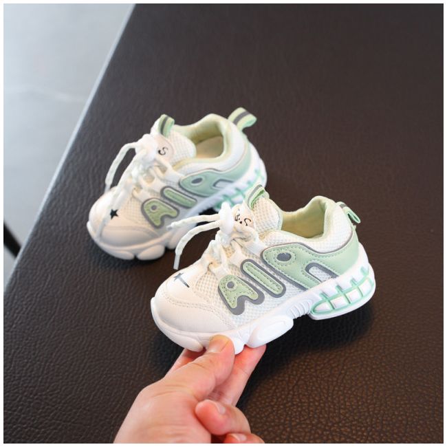 Adidasi albi cu insertie vernil - Air LI918-1
