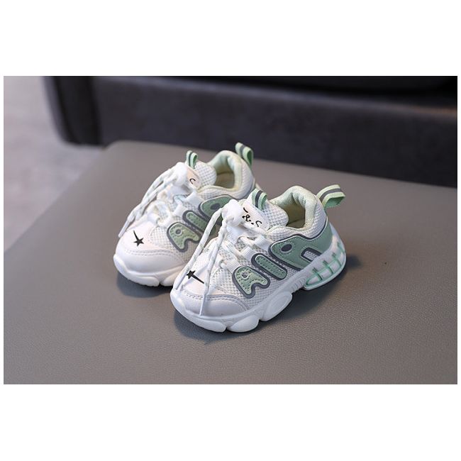 Adidasi albi cu insertie vernil - Air LI918-1