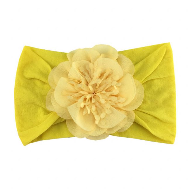 Bentita lata cu floare cu franjuri MBFD384-c7.0-12 luni-Roz pudra