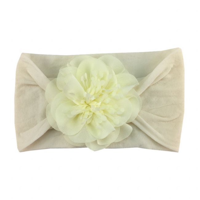 Bentita lata cu floare cu franjuri MBFD384-c7.0-12 luni-Roz pudra