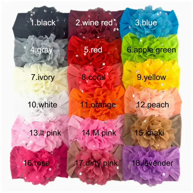 Bentita lata cu floare din tulle si buline argintii MDFD351-c8