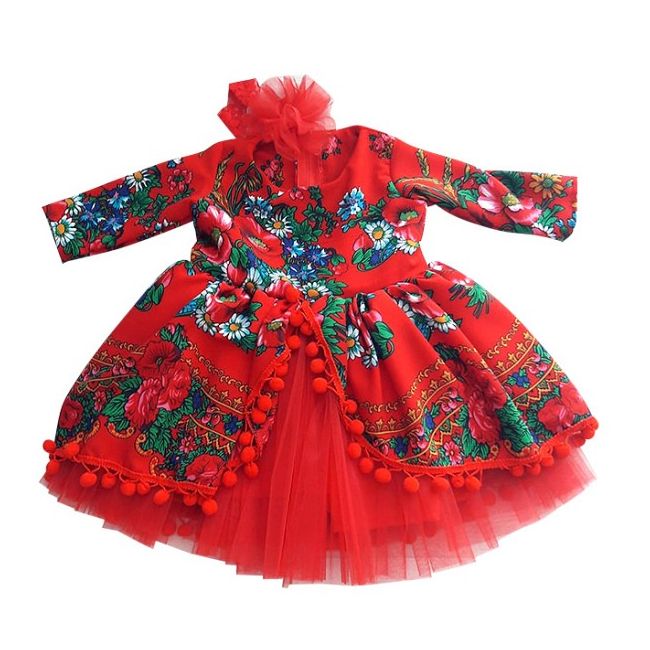 Rochita Red Diva cu maneca lunga (Marime Disponibila: 0-3 luni) F016-ML