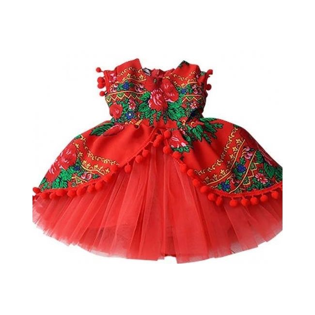 Rochita Red Diva cu maneca scurta (Marime Disponibila: 0-3 luni) F016-MS