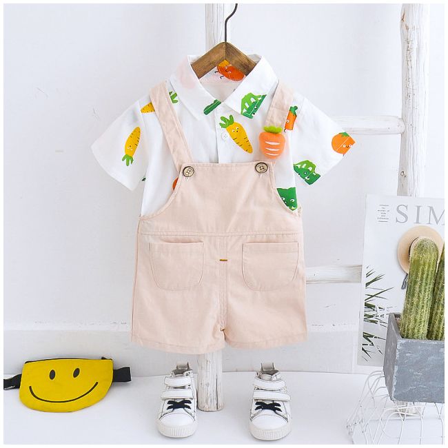 Salopeta cu camasuta - Happy vegetables MBW-121-4.18-24 luni