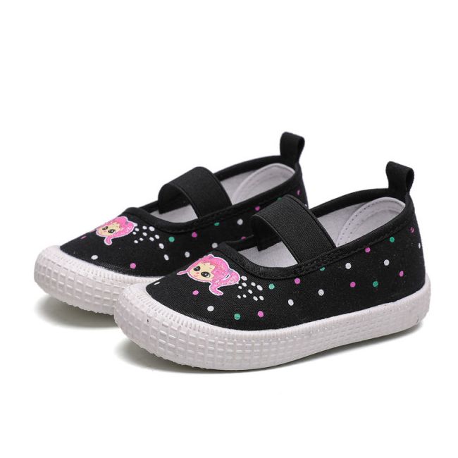 Espadrile negre pentru fetite - Papusica MBa356-5-c.Marimea 23