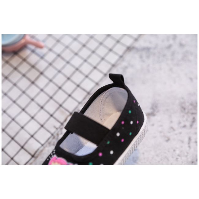 Espadrile negre pentru fetite - Papusica MBa356-5-c.Marimea 23