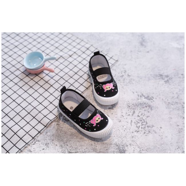Espadrile negre pentru fetite - Papusica MBa356-5-c.Marimea 23