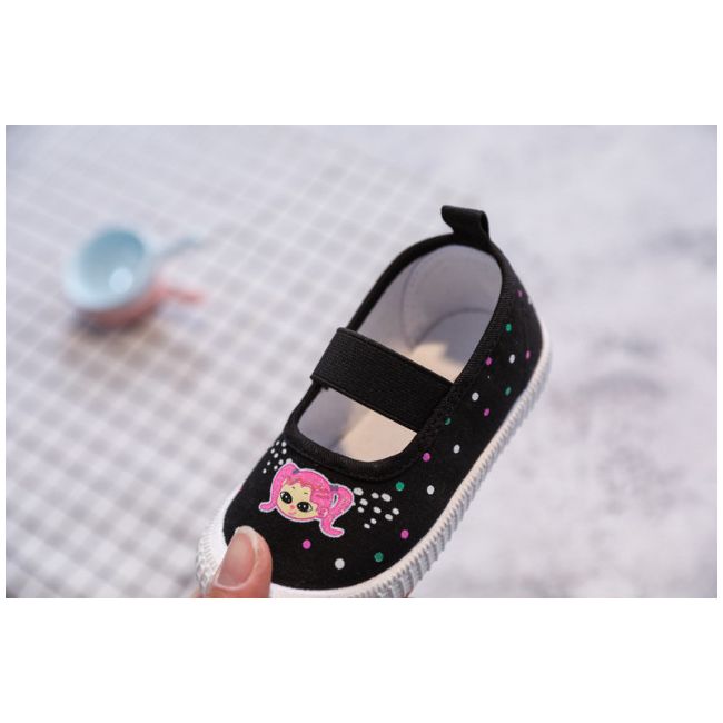 Espadrile negre pentru fetite - Papusica MBa356-5-c.Marimea 23