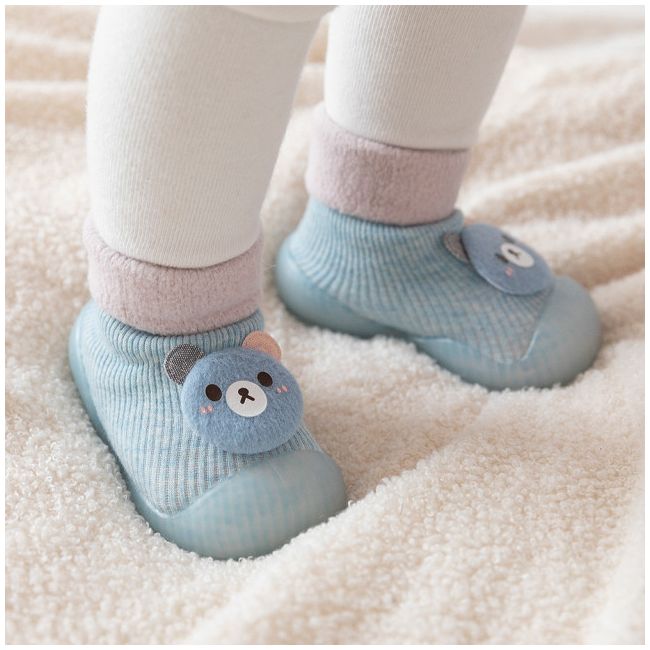 Mocasini bleu cu talpa antiderapanta - Ursulet (Marime Disponibila: Marimea 26),MDDW825-5-c