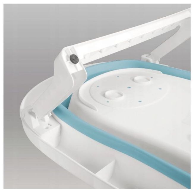 Cadita pliabila XL cu suport anatomic Kasia blue, include jucarie LVTK5903794147485
