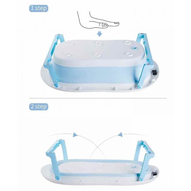 Cadita pliabila cu termometru si suport anatomic genua premium blue lvtk5903794147478
