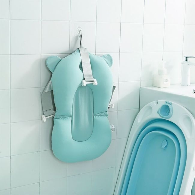 Cadita pliabila cu termometru si suport anatomic genua premium blue lvtk5903794147478