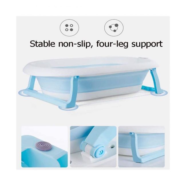Cadita pliabila cu termometru si suport anatomic genua premium blue lvtk5903794147478