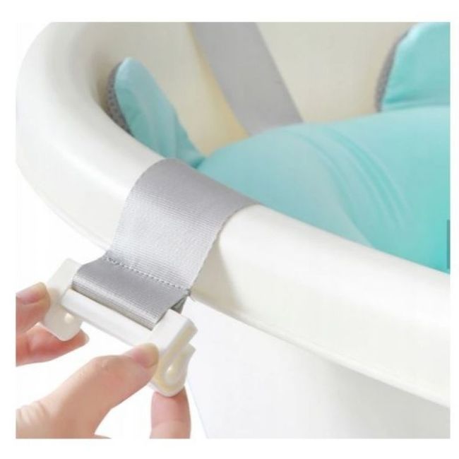 Cadita pliabila cu termometru si suport anatomic Genua Premium blue LVTK5903794147478