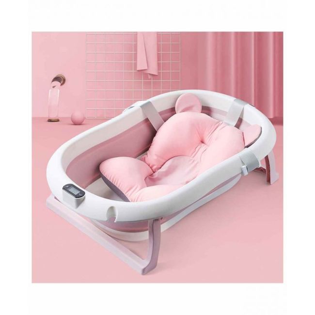 Cadita pliabila cu termometru si suport anatomic genua premium pink lvtk5903794147461