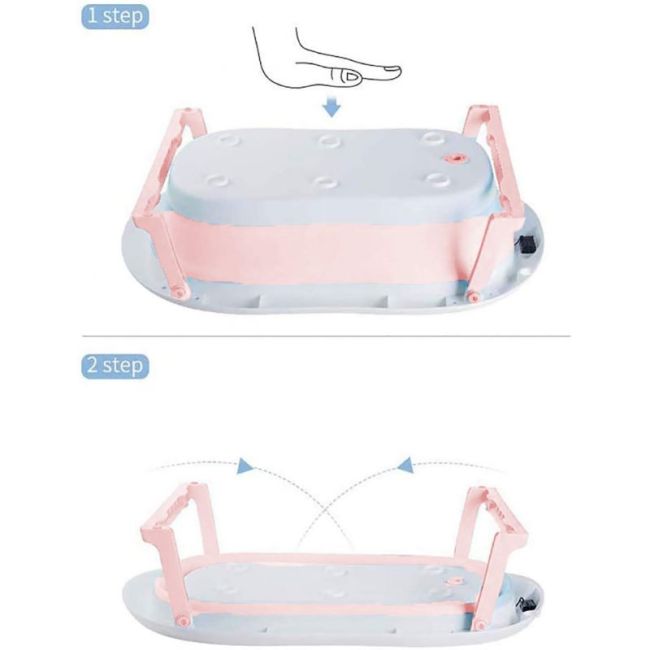 Cadita pliabila cu termometru si suport anatomic genua premium pink lvtk5903794147461