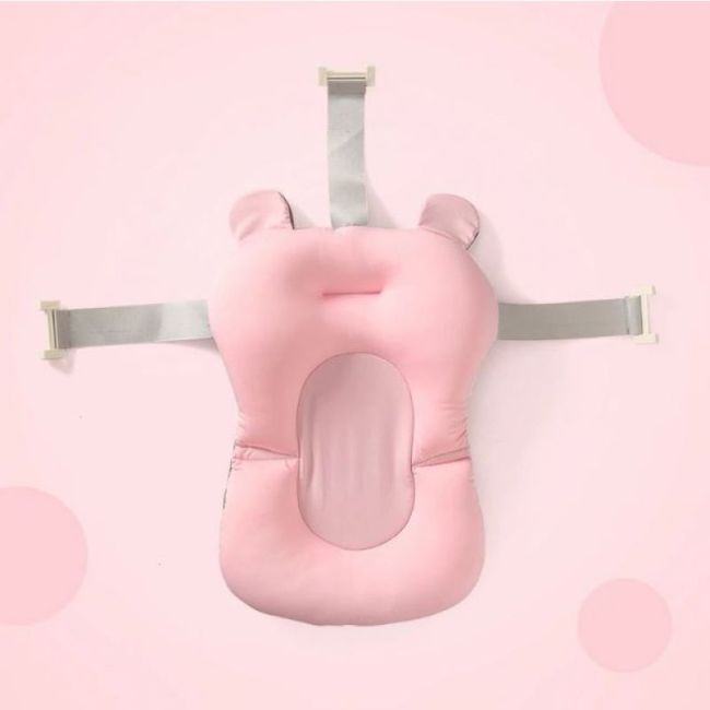 Cadita pliabila cu termometru si suport anatomic genua premium pink lvtk5903794147461