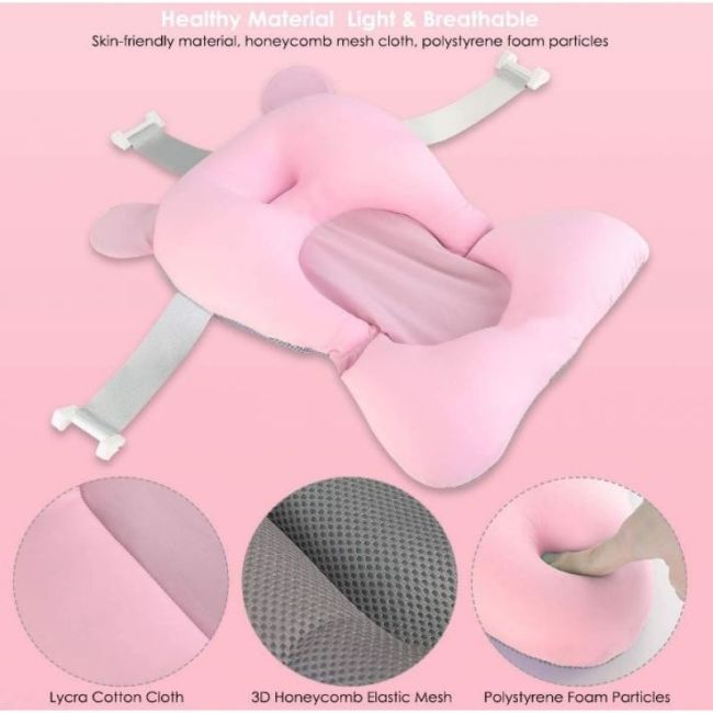 Cadita pliabila cu termometru si suport anatomic genua premium pink lvtk5903794147461