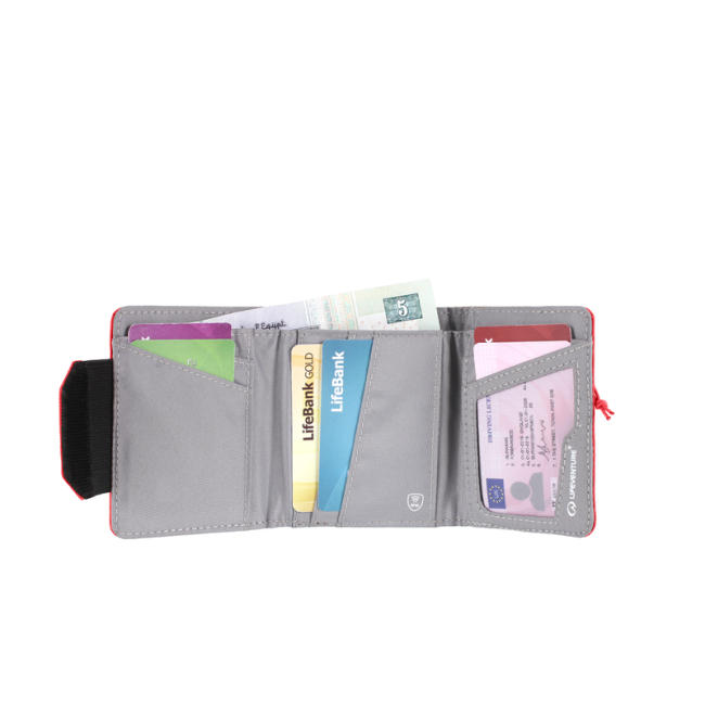 Portofel compact tri-fold cu protectie rfid raspberry tna68735