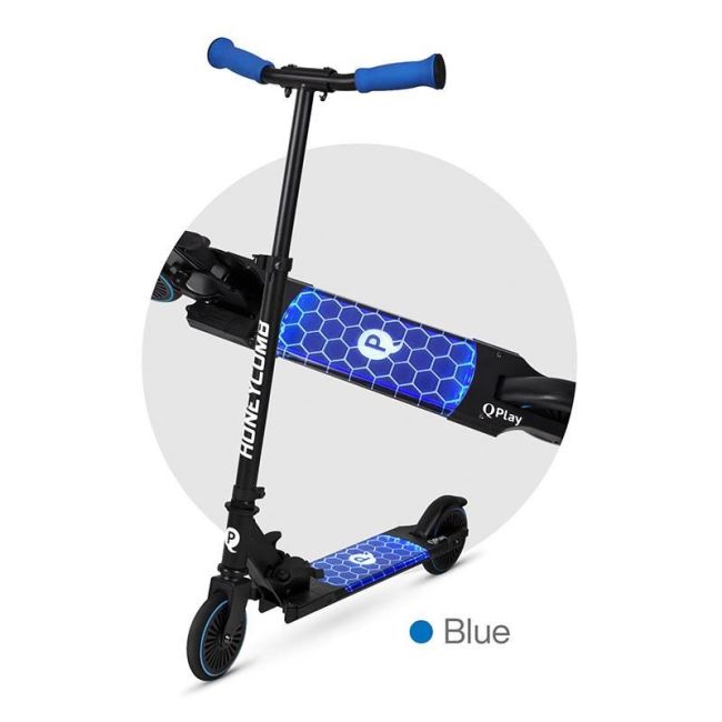 Trotineta led qplay honeycomb albastru smb321qphnc30