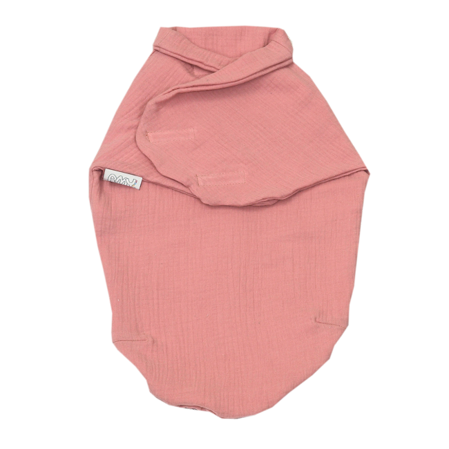 Sistem De Infasare Baby Swaddle Puzzle Bumbac Muslin Roz, Amy, 72x60cm Pjb80823