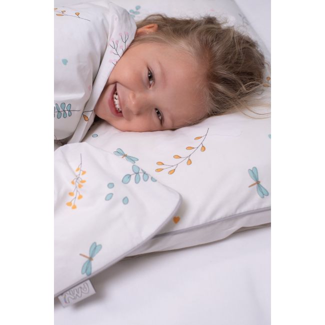 Amy - Lenjerie 3 Piese Cu Protectie Laterala Airy Din Bumbac,120x60 Cm, Bej Pjb80378