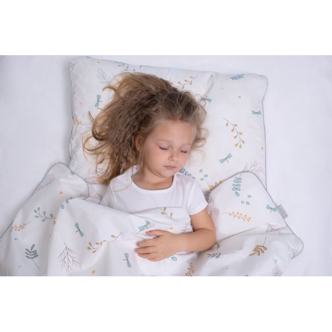 Amy - Lenjerie 3 Piese Cu Protectie Laterala Airy Din Bumbac,120x60 Cm, Bej Pjb80378